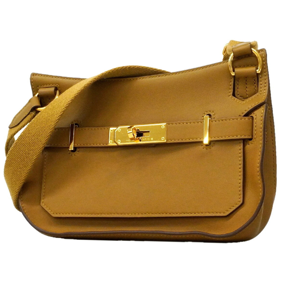 Hermes Jypsiere Mini Swift Shoulder Bag, Sesame, B Stamp, Women's, OP023317